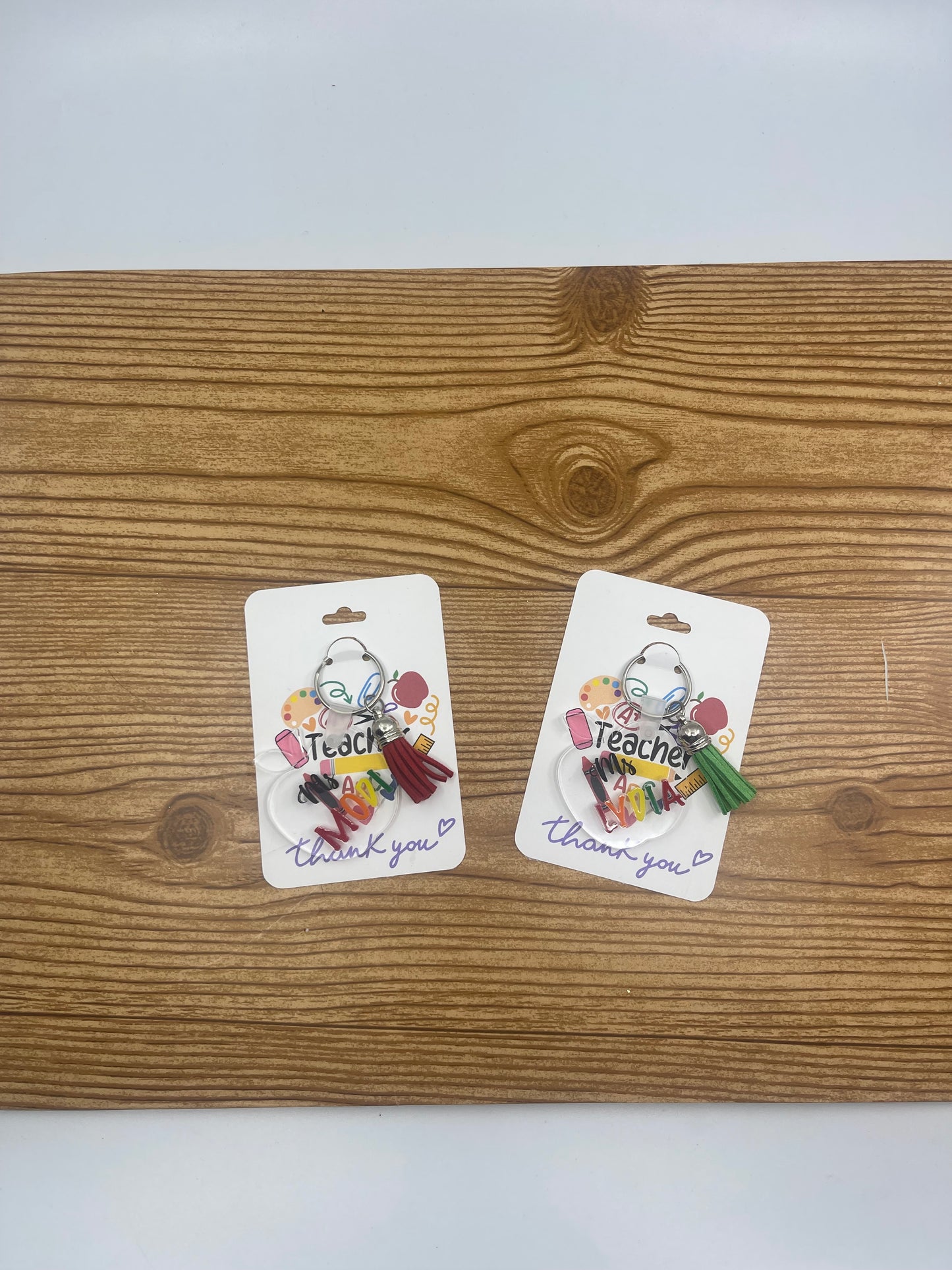 Teacher Apple Keychains