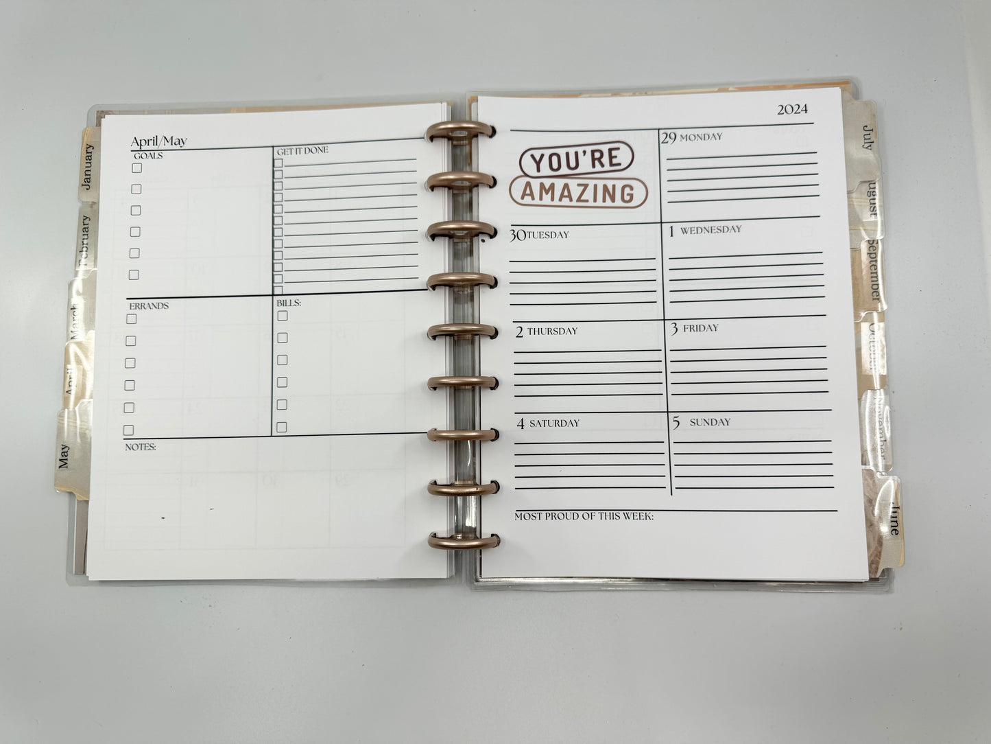 Planner pages