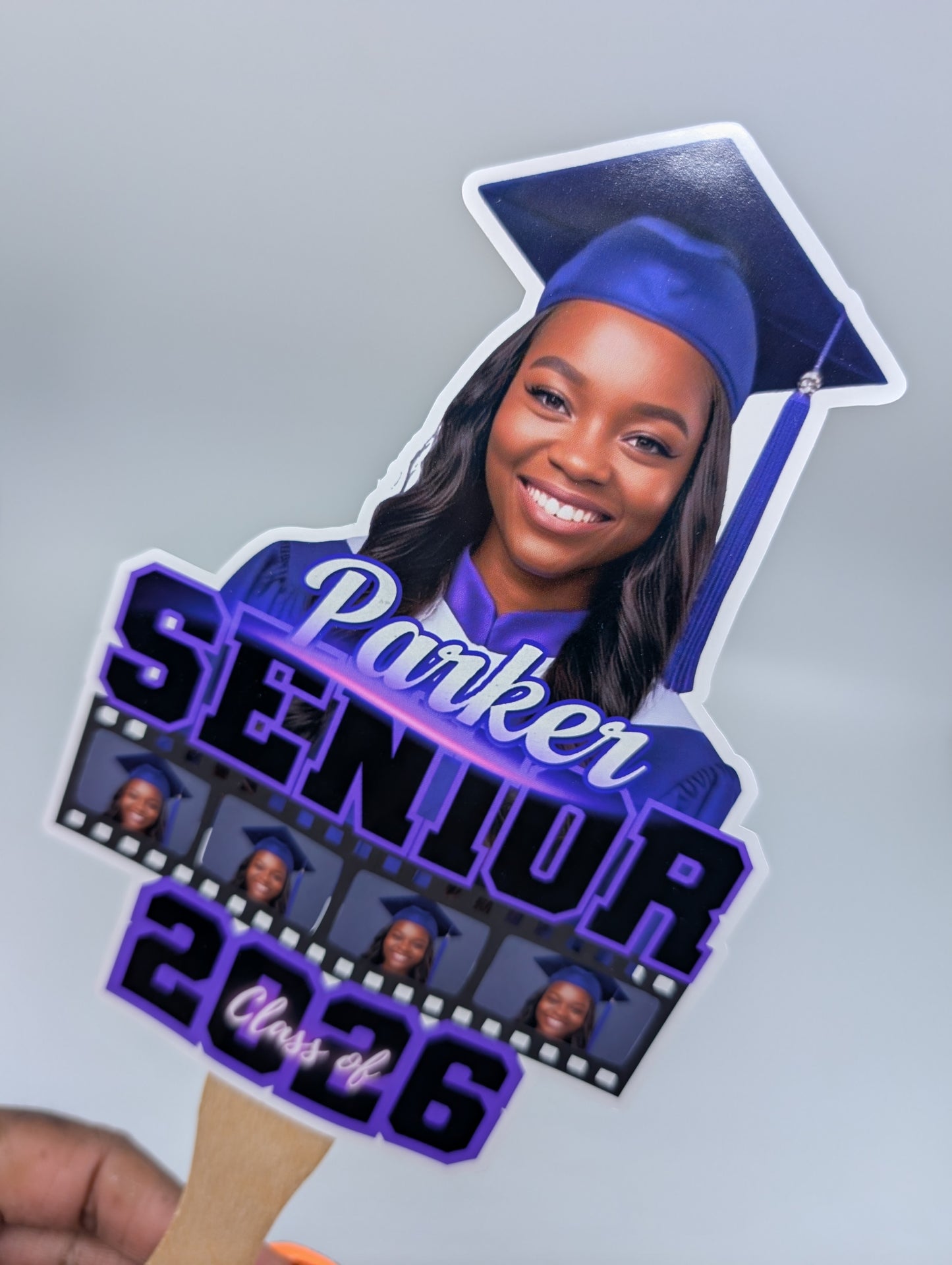 Custom Graduation Photo Fan | Personalized Grad Hand Fan | Class of 2026 Keepsake | Multiple Pictures Collage