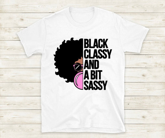 Afro Woman Half Face, Black Classy and a bit Sassy Shirt
