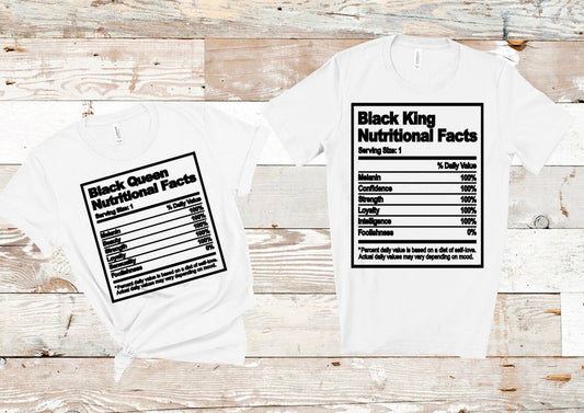 Black Queen Nutritional Facts Shirt