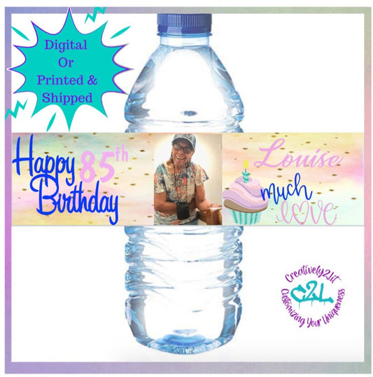 Custom Water Bottle Labels, Party Favors, Printed and Shipped