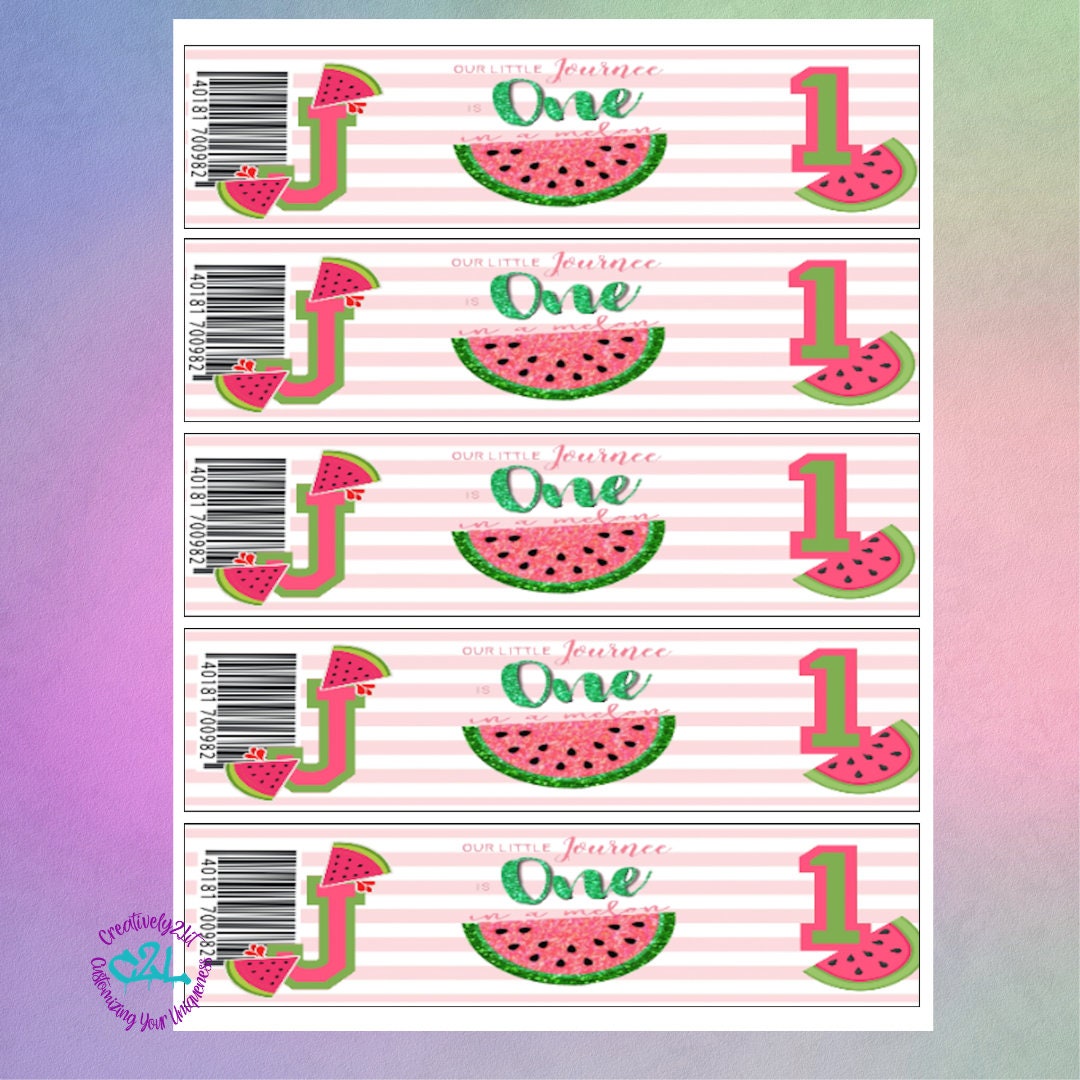 Custom Water Bottle Labels, Party Favors, Printed and Shipped