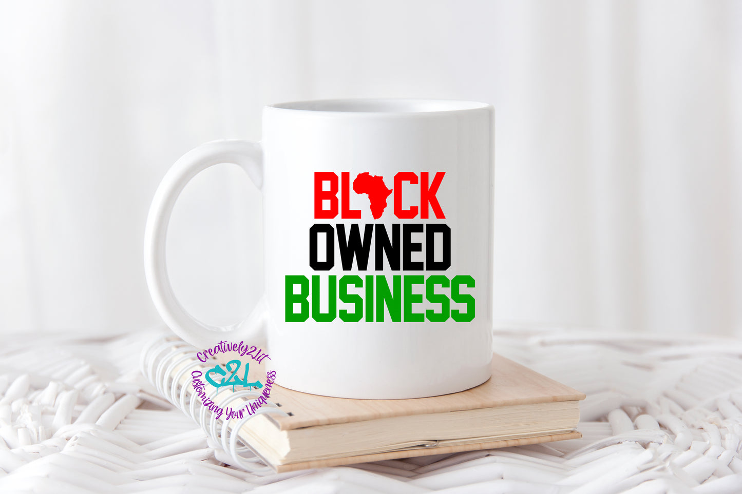 Black Owned Business Mug | Personalized Business Logo Mug