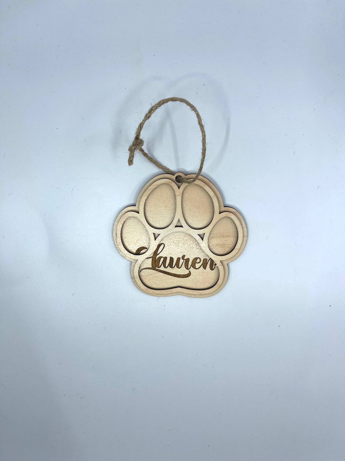 Personalized Paw Print Ornament | Pet Memorial Ornament | Custom Dog or Cat Ornament